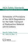 Image for Schedules of Provisions of the IAEA Regulations for the Safe Transport of Radioactive Material (2018 Edition)