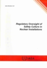 Image for Regulatory oversight of safety culture in nuclear installations