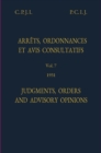 Image for Judgments, Orders and Advisory Opinions: Vol. 7, 1931/Arrets, Ordonnances Et Avis Avis Consultatifs: Vol. 7, 1931