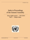 Image for Index to Proceedings of the General Assembly 2013/2014: Sixty-Eighth Session - 2013/2014 / Part I - Subject Index