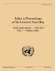 Image for Index to Proceedings of the General Assembly 2014/2015. Part I: Subject Index