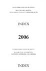 Image for Reports of Judgments, Advisory Opinions and Orders : 2006, Index Reports