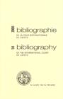 Image for Bibliography of the International Court of Justice