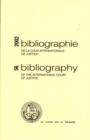 Image for International Court of Justice Bibliography