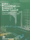 Image for Index to proceedings of the Economic and Social Council : organizational session - 2007, substantive session - 2007