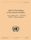 Image for Index to proceedings of the General Assembly 2013/2014Part II,: Index to speeches