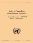Image for Index to proceedings of the General Assembly 2014/2015Part I,: Subject index