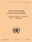 Image for Index to Proceedings of the General Assembly 2021/2022 : Part I - Subject Index
