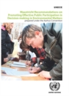 Image for Maastricht recommendations on promoting effective public participation in decision-making in environmental matters prepared under the Aarhus Convention