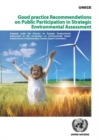 Image for Good practice recommendations on public participation in strategic environmental assessment