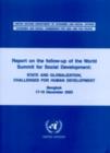 Image for Report on the Follow-up of the World Summit for Social Development,State and Globalization,Challenges for Human Development,Bangkok,17-19 December 2003