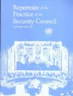 Image for Repertoire of the Practice of the Security Council : Supplement