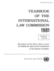 Image for Yearbook of the International Law Commission 1981, Vol II, Part 1
