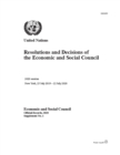 Image for Resolutions and Decisions of the Economic and Social Council : 2020 session New York, 25 July 2019 - 22 July 2020