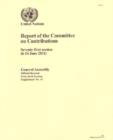 Image for Report of the Committee on Contributions