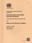 Image for United Nations Human Settlements Programme financial report and audited financial statements for the biennium ended 31 December 2011 and report of the Board of Auditors