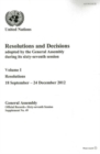 Image for Resolutions and decisions adopted by the General Assembly during its sixty-seventh session : Vol. 1: Resolutions (16 September - 14 December 2012)