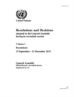 Image for Resolutions and decisions adopted by the General Assembly during its seventieth sessionVolume I