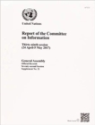 Image for Report of the Committee on Information : thirty-ninth session (24 April-6 May 2017)