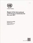 Image for Report of the International Civil Service Commission for the year 2017