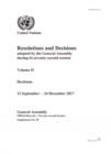 Image for Resolutions and decisions adopted by the General Assembly during its seventy-second session : Vol. 2: Decisions 12 September - 24 December 2015