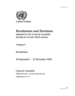 Image for Resolutions and decisions adopted by the General Assembly during its seventy-third session : Vol. 1: Resolutions (18 September - 22 December 2018)
