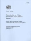 Image for Commission on Crime Prevention and Criminal Justice : report on the twenty-first session (13 December 2011 and 23-27 April 2012)