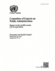 Image for Committee of Experts on Public Administration : report on the twelfth session (15-19 April 2013)