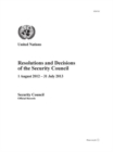 Image for Resolutions and decisions of the Security Council 2012-2013