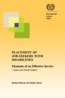 Image for Placement of Job-seekers with Disabilities. Elements of an Effective Service - Asian and Pacific Edition