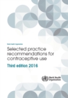 Image for Selected practice recommendations for contraceptive use