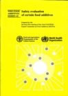 Image for Safety Evaluation of Certain Food Additives