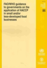Image for FAO/WHO Guidance to Governments on the Application of HACCP in Small and/or Less-Developed Food Businesses