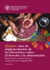 Image for Fifteen Years Implementing the Right to Food Guidelines (Spanish Edition)