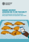 Image for Guidance document : advancing end-to-end traceability
