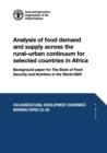 Image for Analysis of food demand and supply across the rural-urban continuum for selected countries in Africa