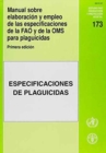 Image for Manual Sobre Elaboracion y Empleo de Las Especificaciones de La Fao y de La Oms Para Plaguicidas (Estudios Fao Produccion y Proteccion Vegetal)
