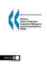 Image for China, Open Policies Towards Mergers and Acquisitions : Oecd Investment Policy Reviews