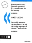Image for Research and Development Expenditure in Industry 1987-2004, Anberd