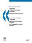 Image for Measuring Globalisation: Activities of Multinationals: Vol. 1 Manufacturing