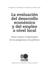 Image for La evaluacion del desarrollo economico y del empleo a nivel local