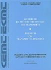 Image for Research on Transport Economics 1999