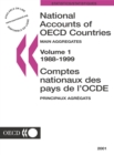 Image for National Accounts of Oecd Countries: Main Aggregates 1988/1999 2001 Edition Volume 1 - Comptes Nationaux Des Pays De L&#39;ocde.