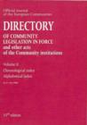 Image for Directory of Community Leglisation in Force and Other Acts of the Community Institutions