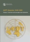 Image for GATT Disputes: 1948-1995 : Volume 1: Overview and One-Page Case Summaries