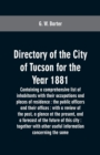 Image for Directory of the city of Tucson for the year 1881
