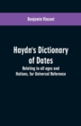 Image for Haydn&#39;s dictionary of dates