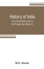 Image for History of India : From the Earliest times to the Present day (Volume I)
