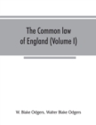 Image for The common law of England (Volume I)
