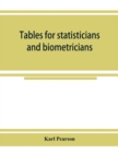 Image for Tables for statisticians and biometricians